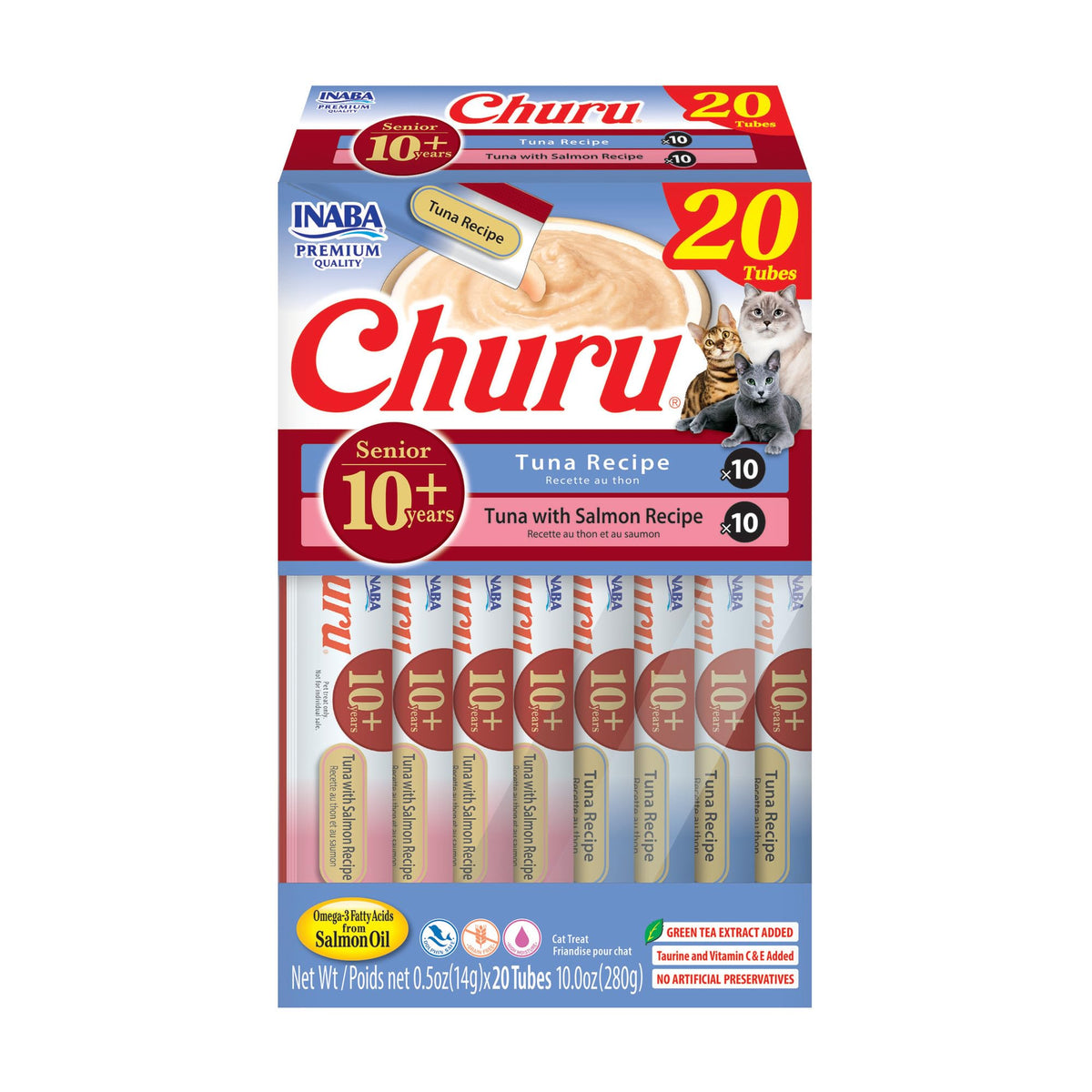 INABA Churu Senior 10+ : tube pratique pour récompenser votre chat âgé