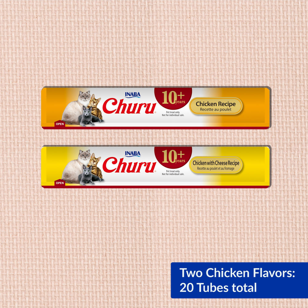 INABA Churu Senior 10+ assiette purée : parfait comme topper sur croquettes.
