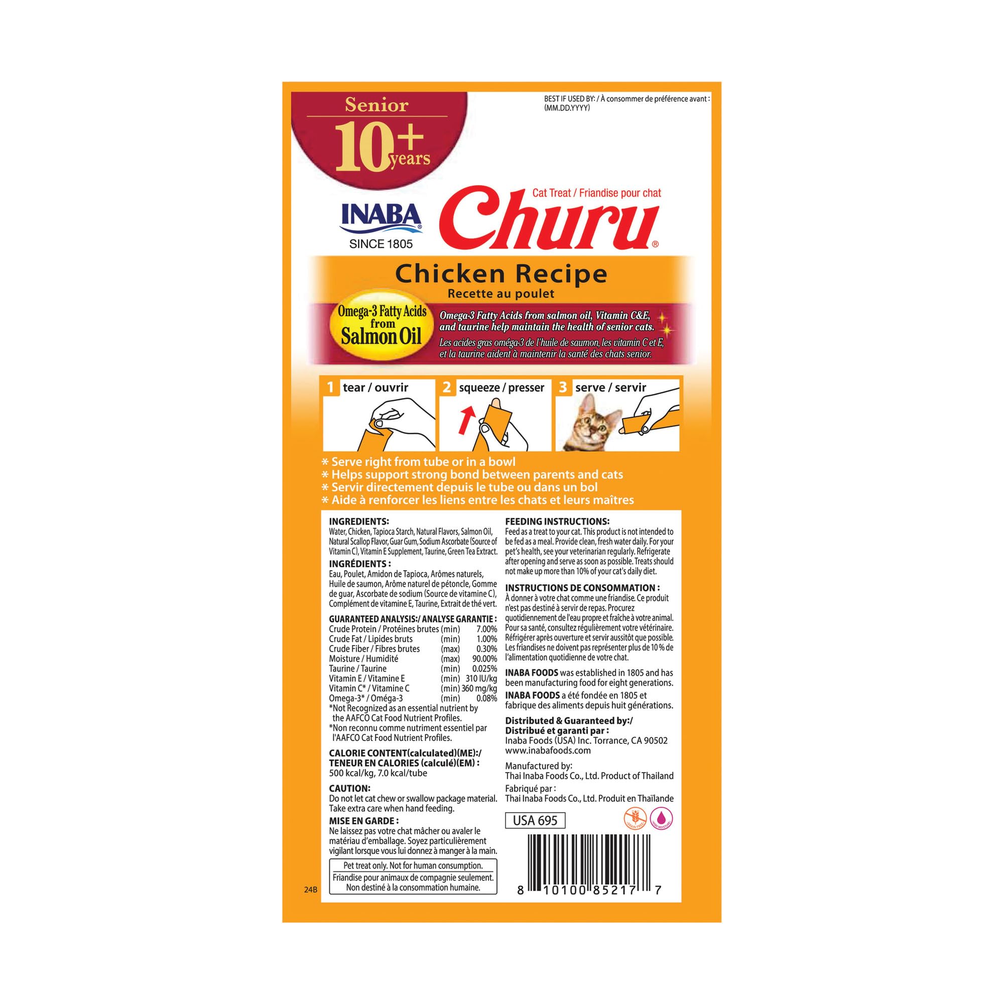 INABA Churu Senior portion pratique – 14 g par tube pour contrôles