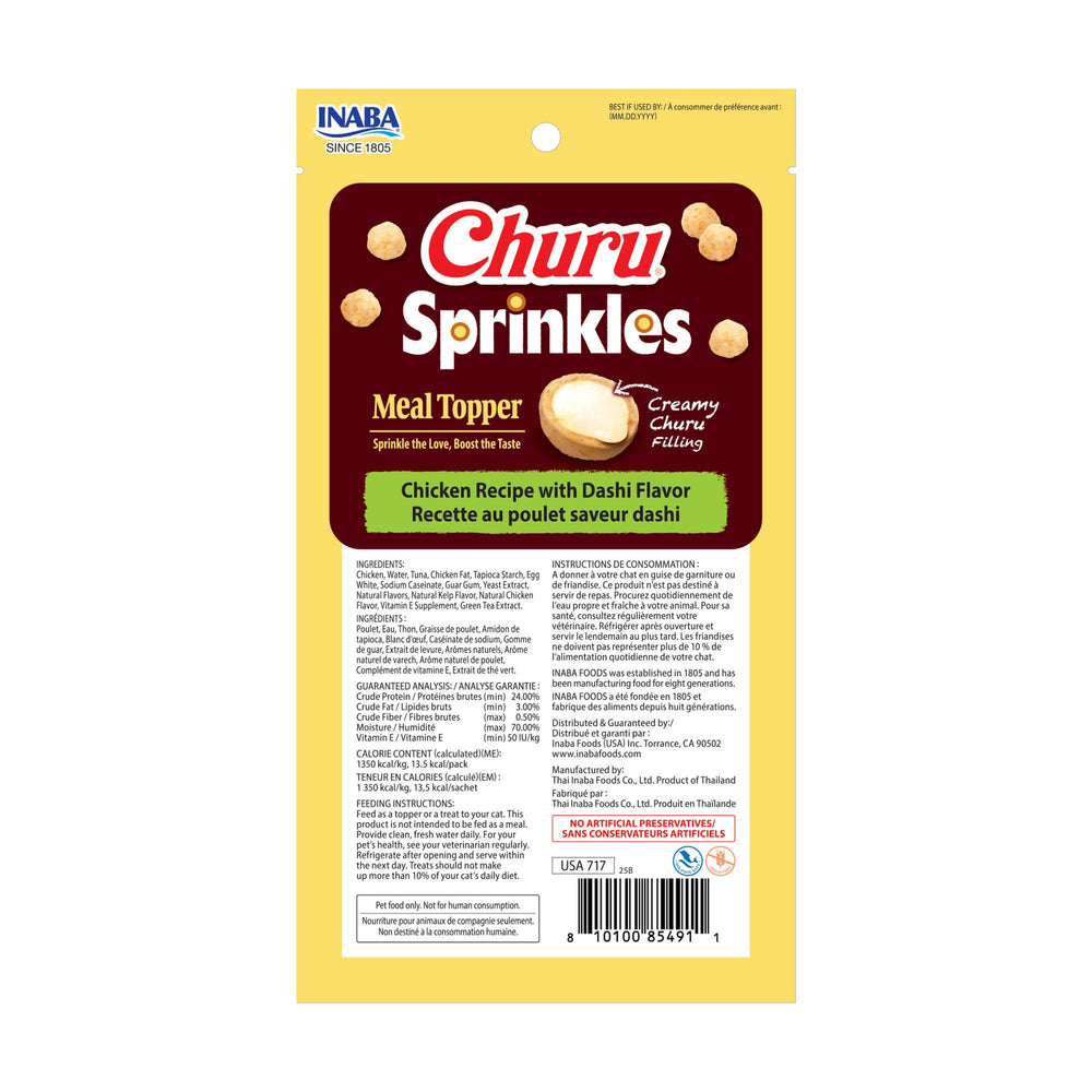 Variétés de saveurs INABA Churu Sprinkles pour varier les plaisirs.
