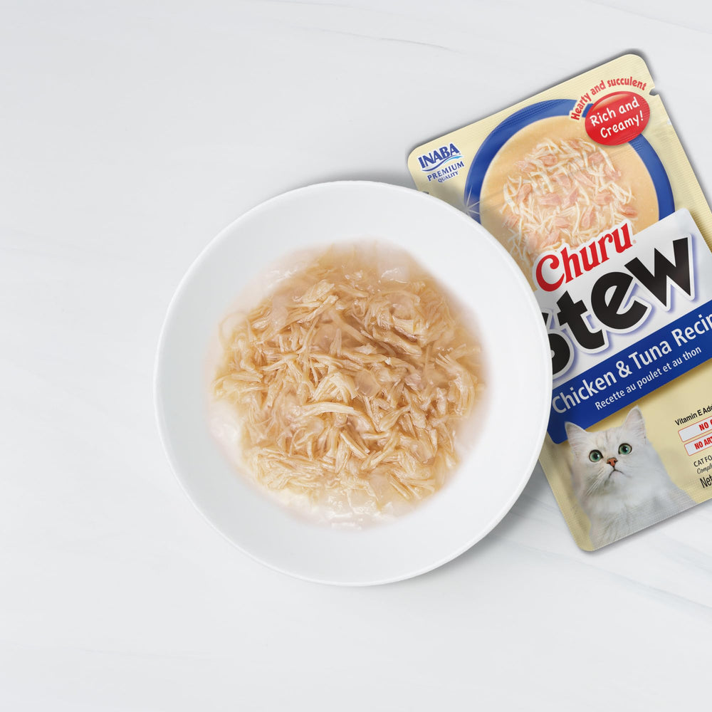 INABA Churu Stew bouillon crémeux poulet: pâte épaisse pour accompagner les repas.