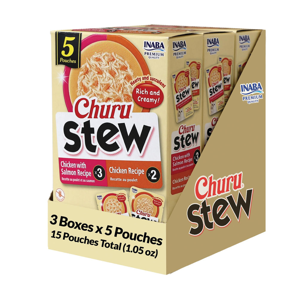 INABA Churu Stew sachet poulet: texture pratique et hydratation facilitée.