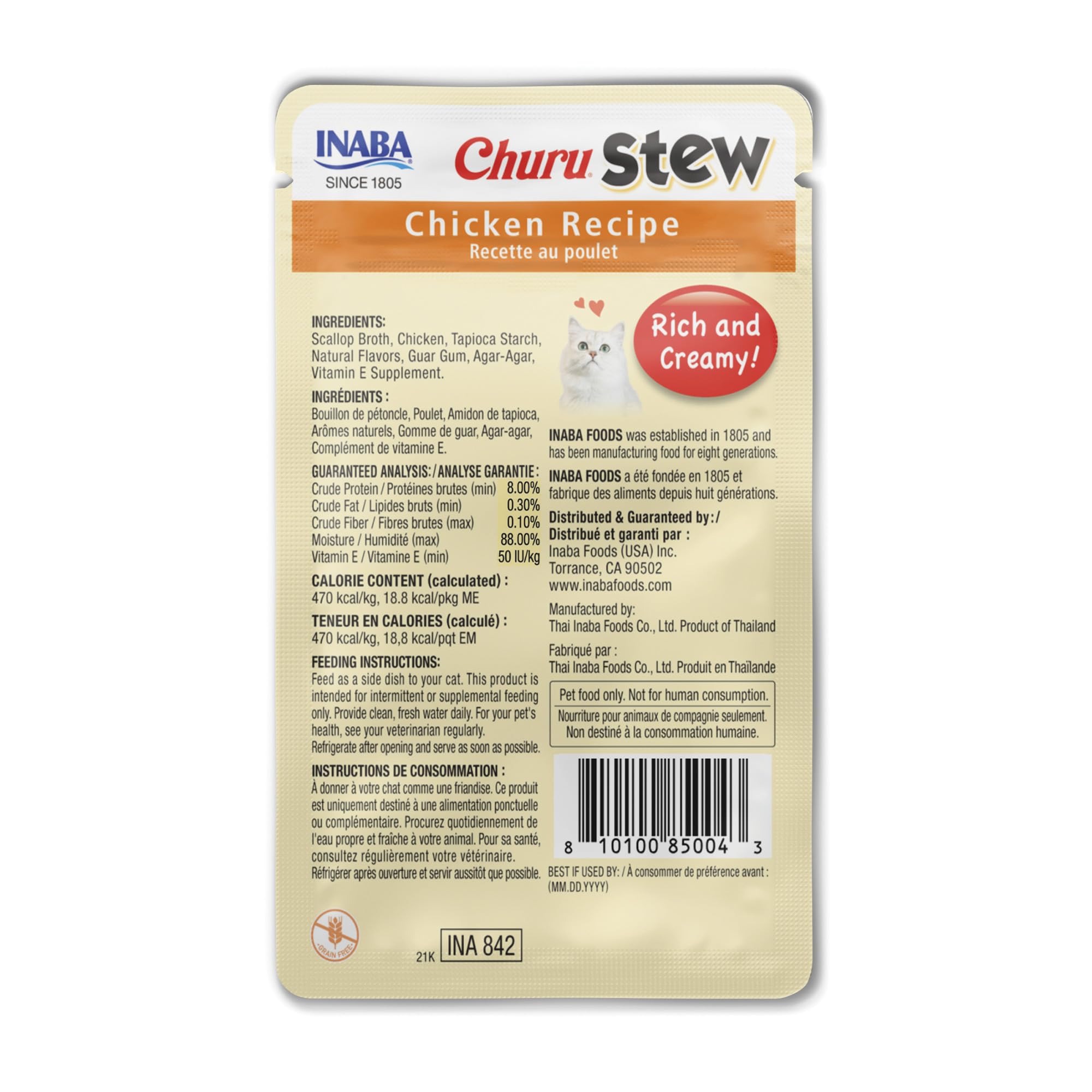 INABA Churu Stew: texture hydratante qui complète les croquettes