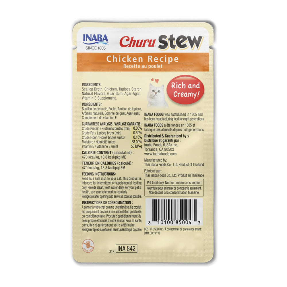 INABA Churu Stew: texture hydratante qui complète les croquettes