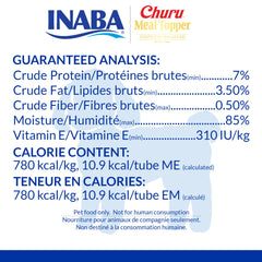 Texture crèmeuse INABA Churu idéale en topper gourmand sur croquettes.
