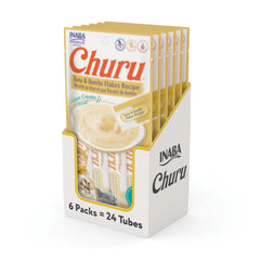 INABA Churu thon-bonito tubes: purée humide idéale pour réconfort et hydratation.