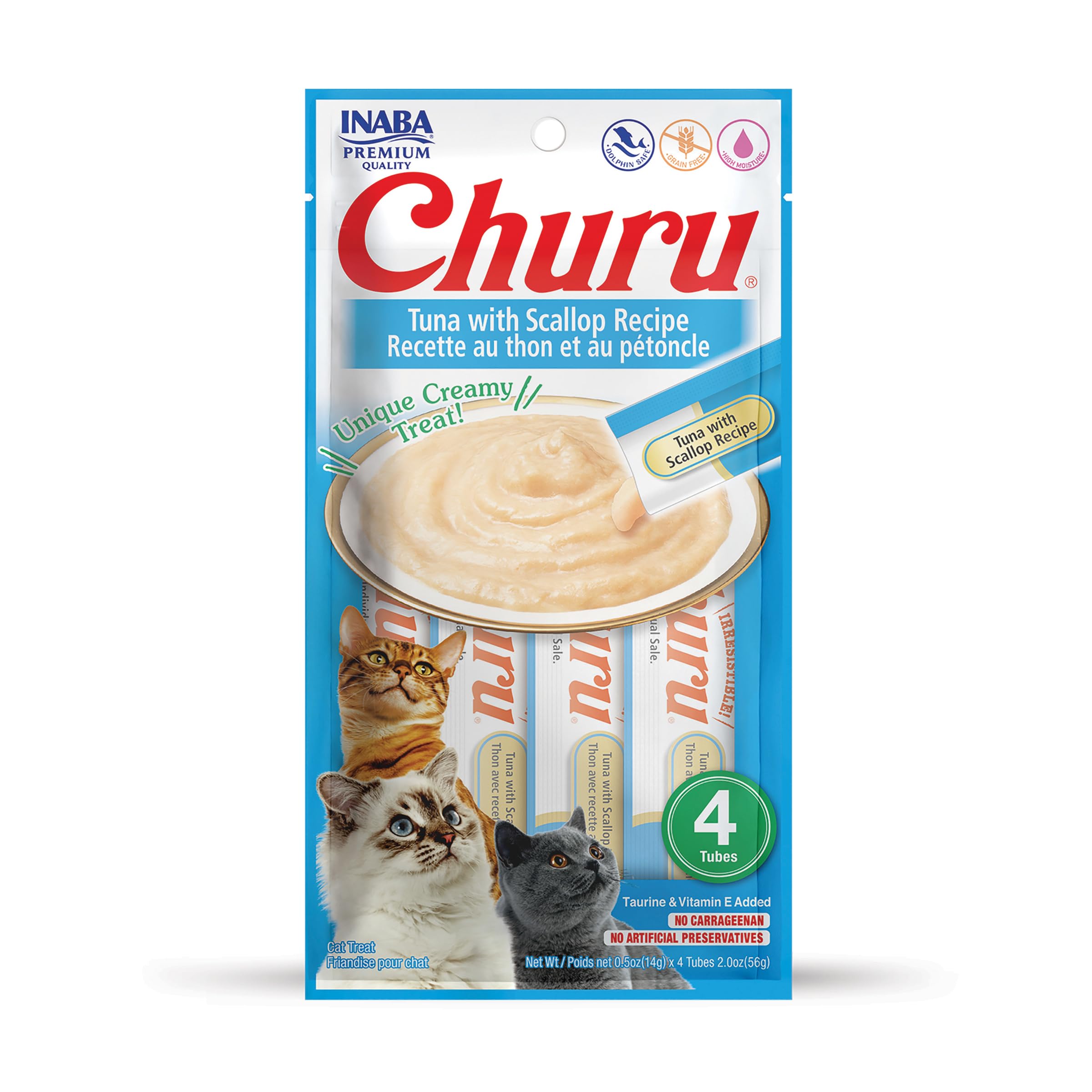 INABA Churu thon – tube cremeux pour felins, moment convivial et hydratant.