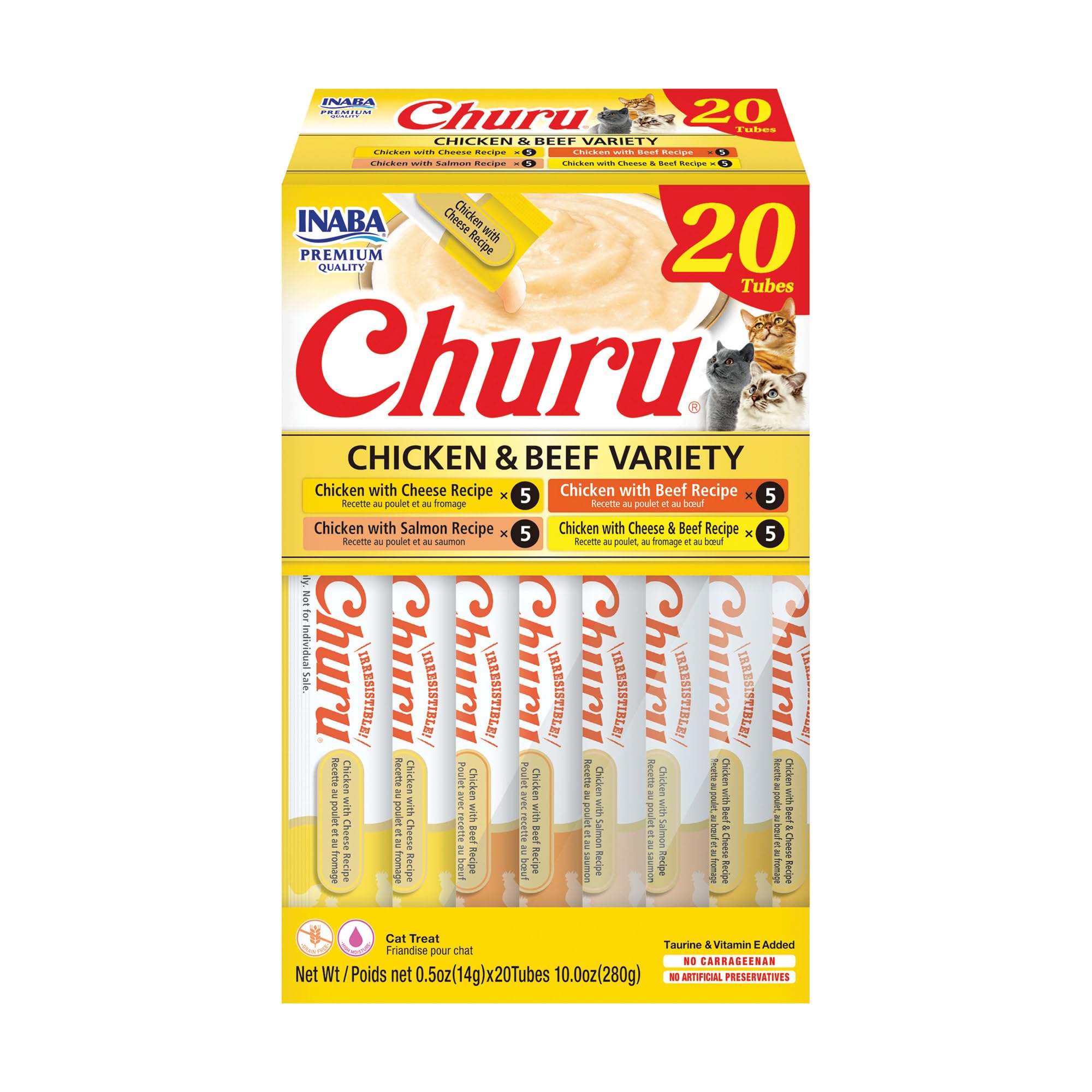 INABA Churu: tube crème chat poulet, friandise hydratante et savoureuse.