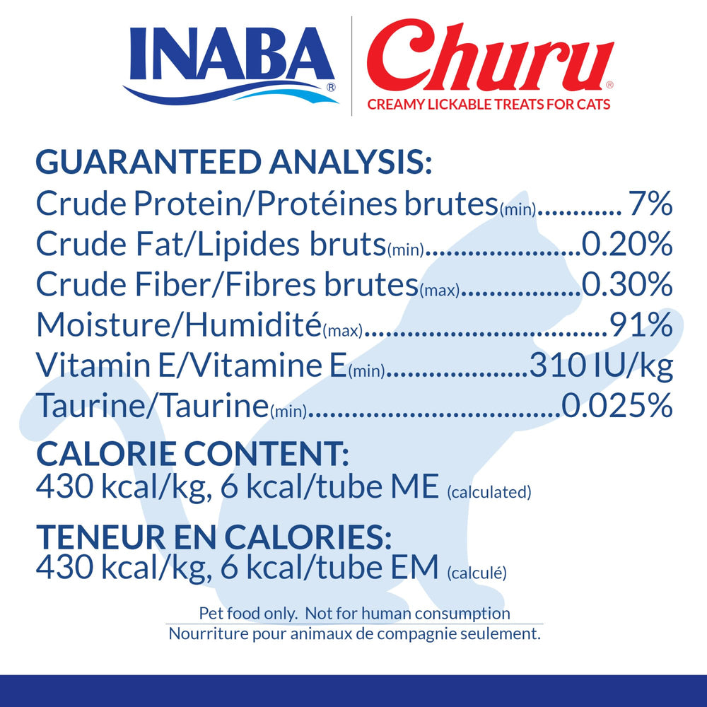 INABA Churu: moment de détente après dégustation pour votre chat heureux.