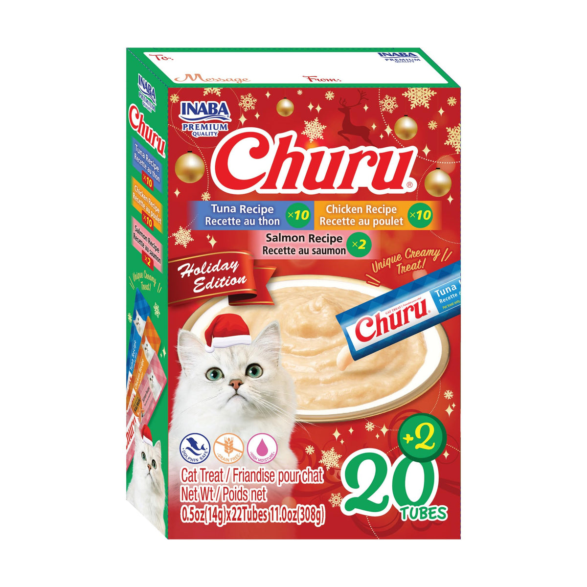 INABA Churu tube Creme chat thon poulet, texture appétissante et hydratante