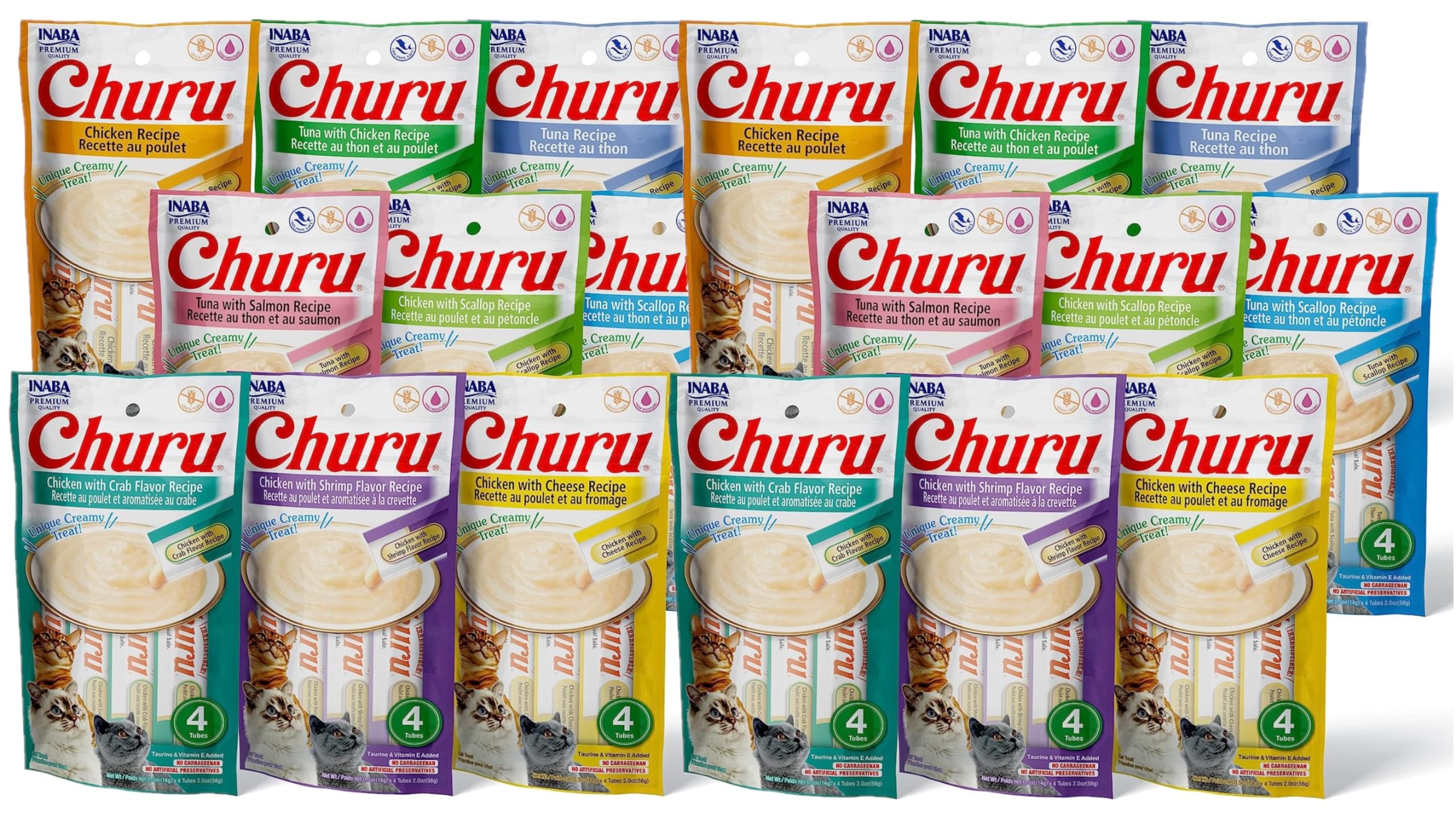 INABA Churu tube purée crèmeuse, friandise humide pratique à donner.
