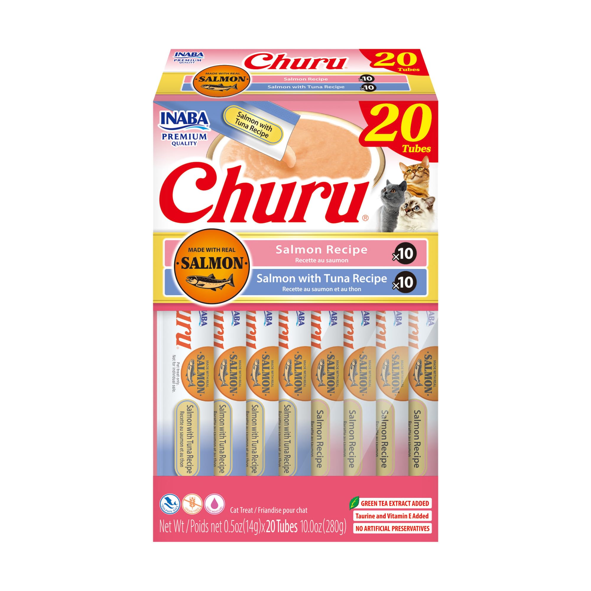 INABA Churu saumon, tube crèmeux pour hydratation et goût
