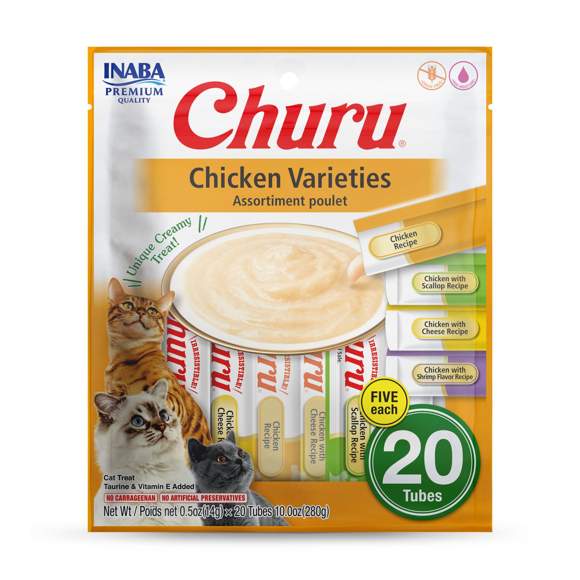 INABA Churu tube poulet, texture onctueuse et hydratante pour léchage