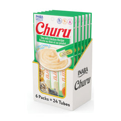 INABA Churu tube purée thon-poulet, hydratation élevée et faible calories