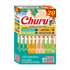 INABA Churu tube purée crème à lécher pour chat, hydratation riche.
