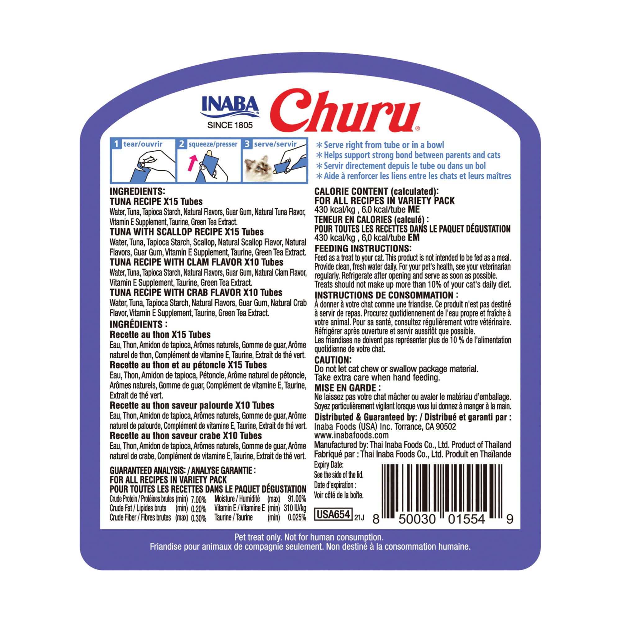 INABA Churu pratique pour nourrir ou récompenser lors des soins