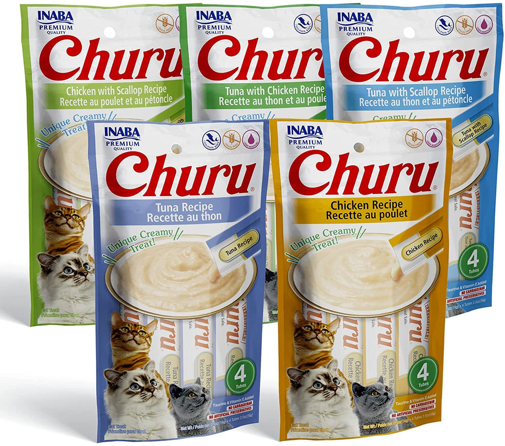 INABA Churu: tubes à lécher, purée crème hydratante pour chats