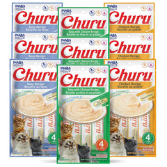 INABA Churu purée au thon, texture crémeuse pour hydrater votre chat.