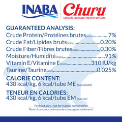INABA Churu Thon au Saumon Purée crèmeuse prête comme topping humide.