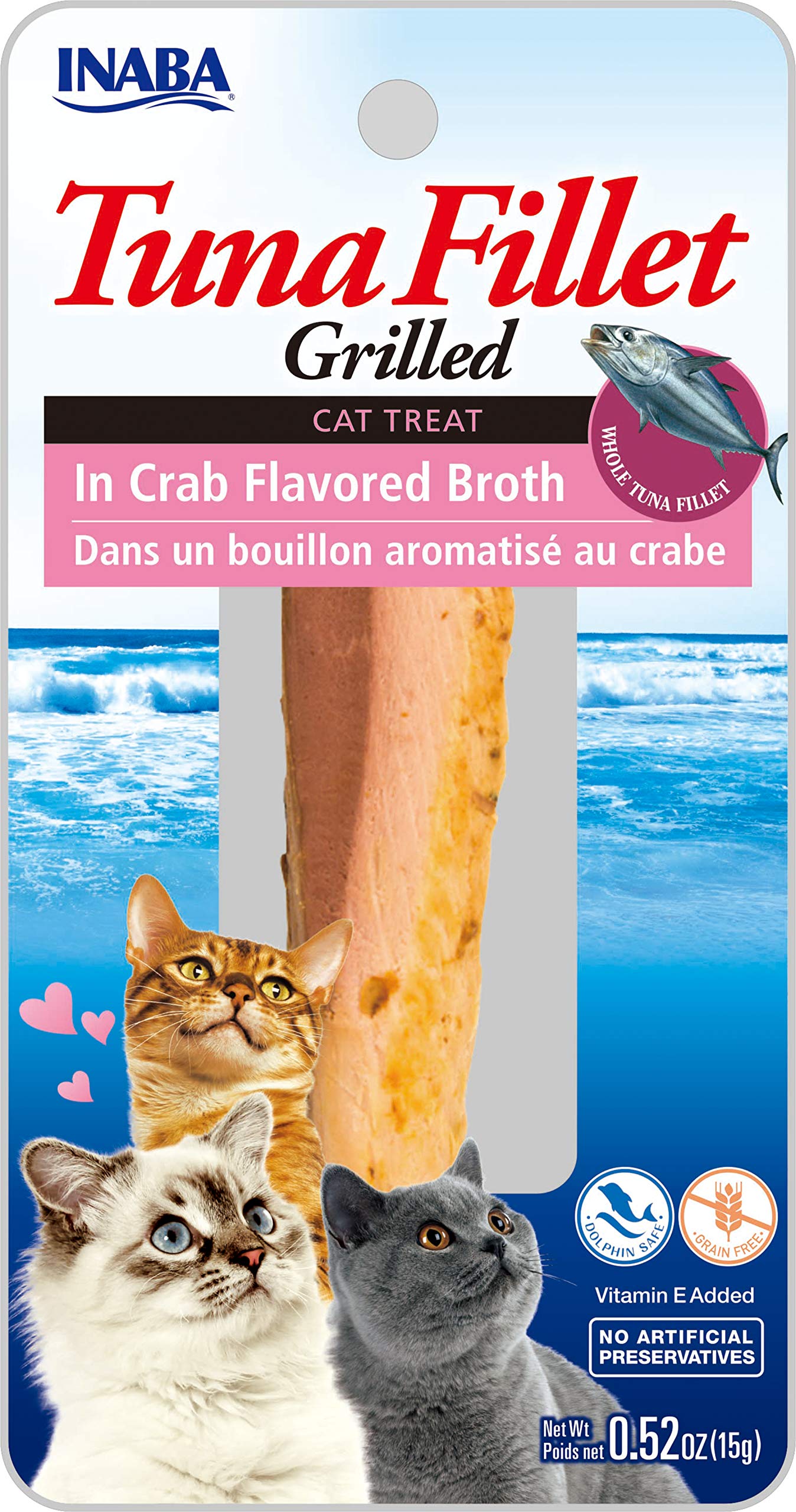 INABA Ciao Grilled, morceaux de thon tendres, récompense savoureuse et hydratante pour chat.