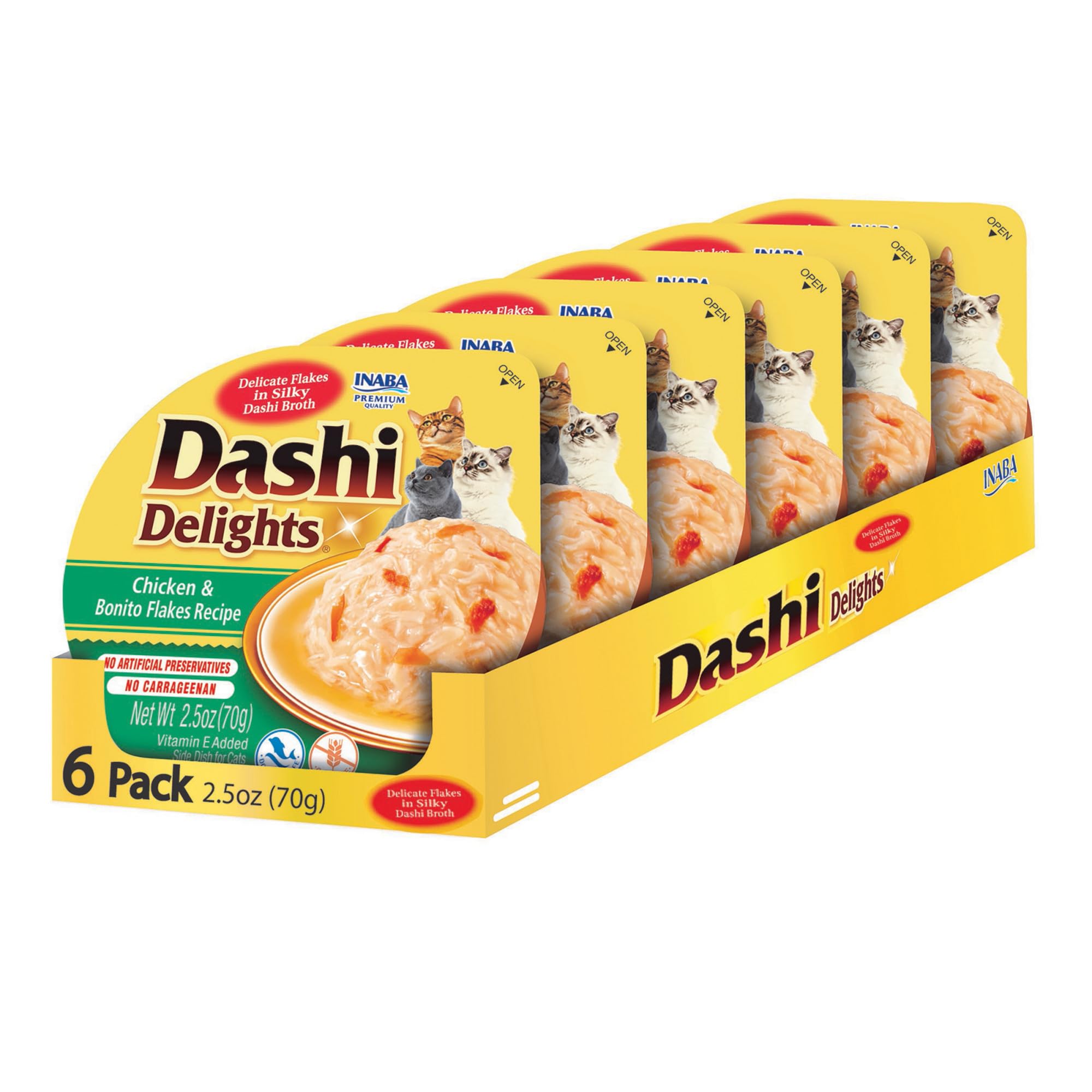 INABA Dashi Delights: poulet effiloché dans bouillon de bonite pour chats