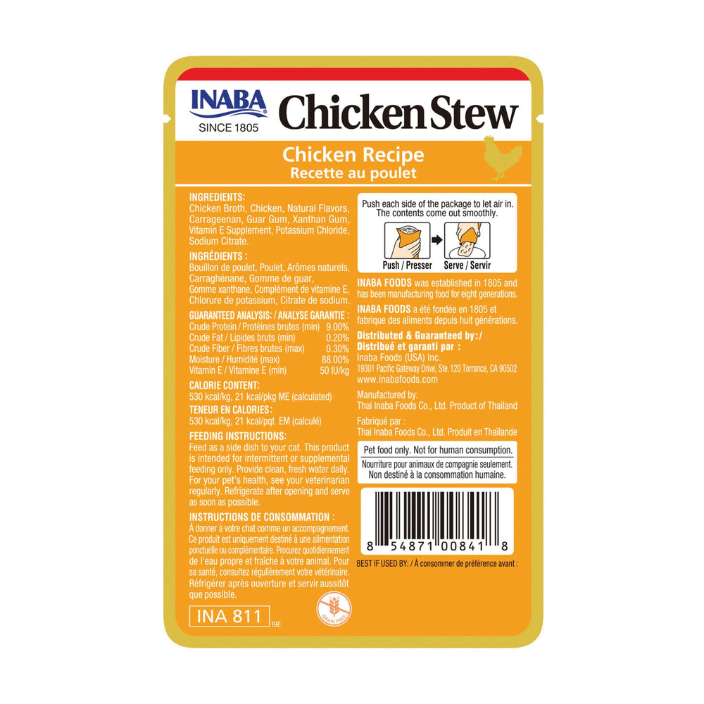 Sachets individuels INABA sans conservateurs artificiels.