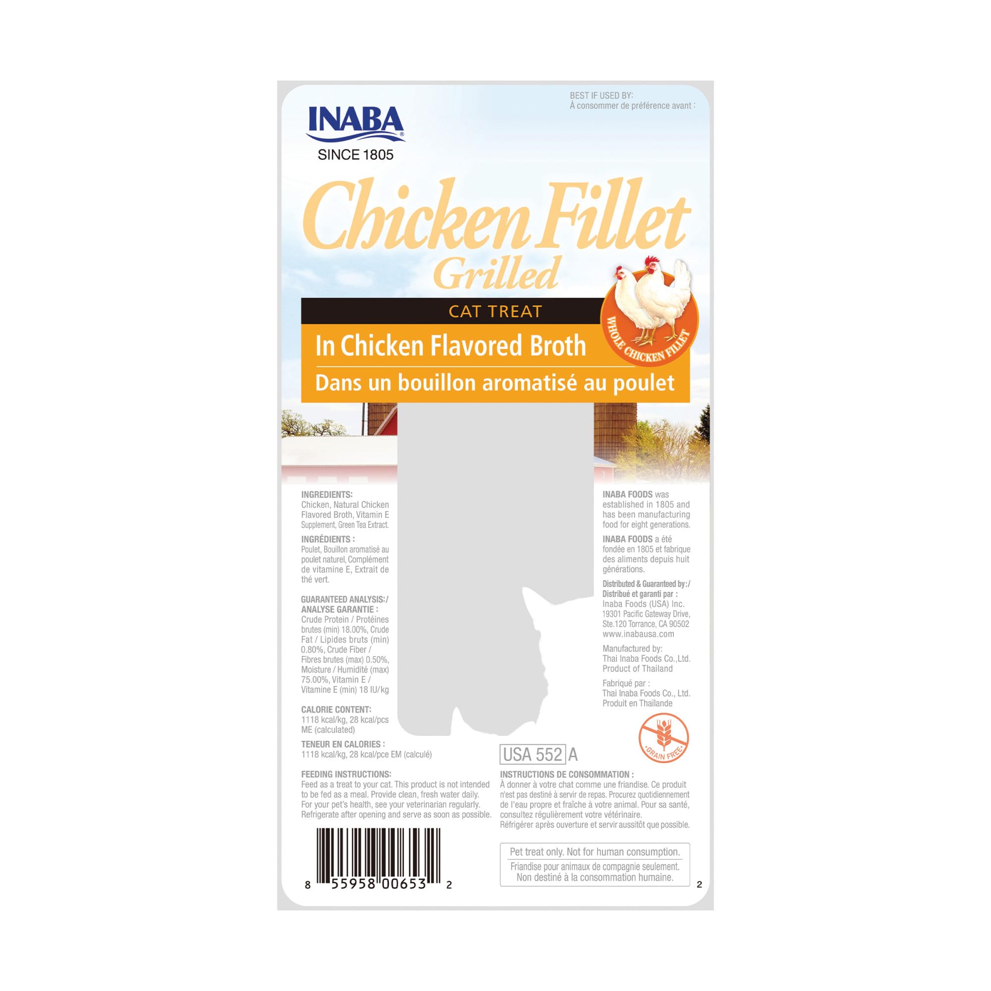 INABA filets poulet le chat apprécie ce snack savoureux et stimulant.