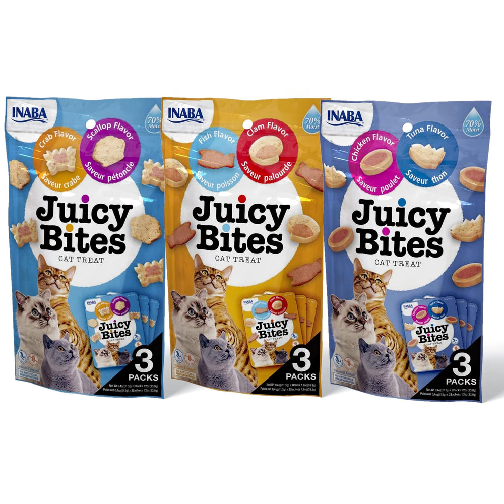 Emballage INABA Juicy Bites, pratique à offrir à votre chat.