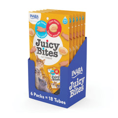 INABA Juicy Bites sachet Poisson et Palourdes, friandise humide pour chats.