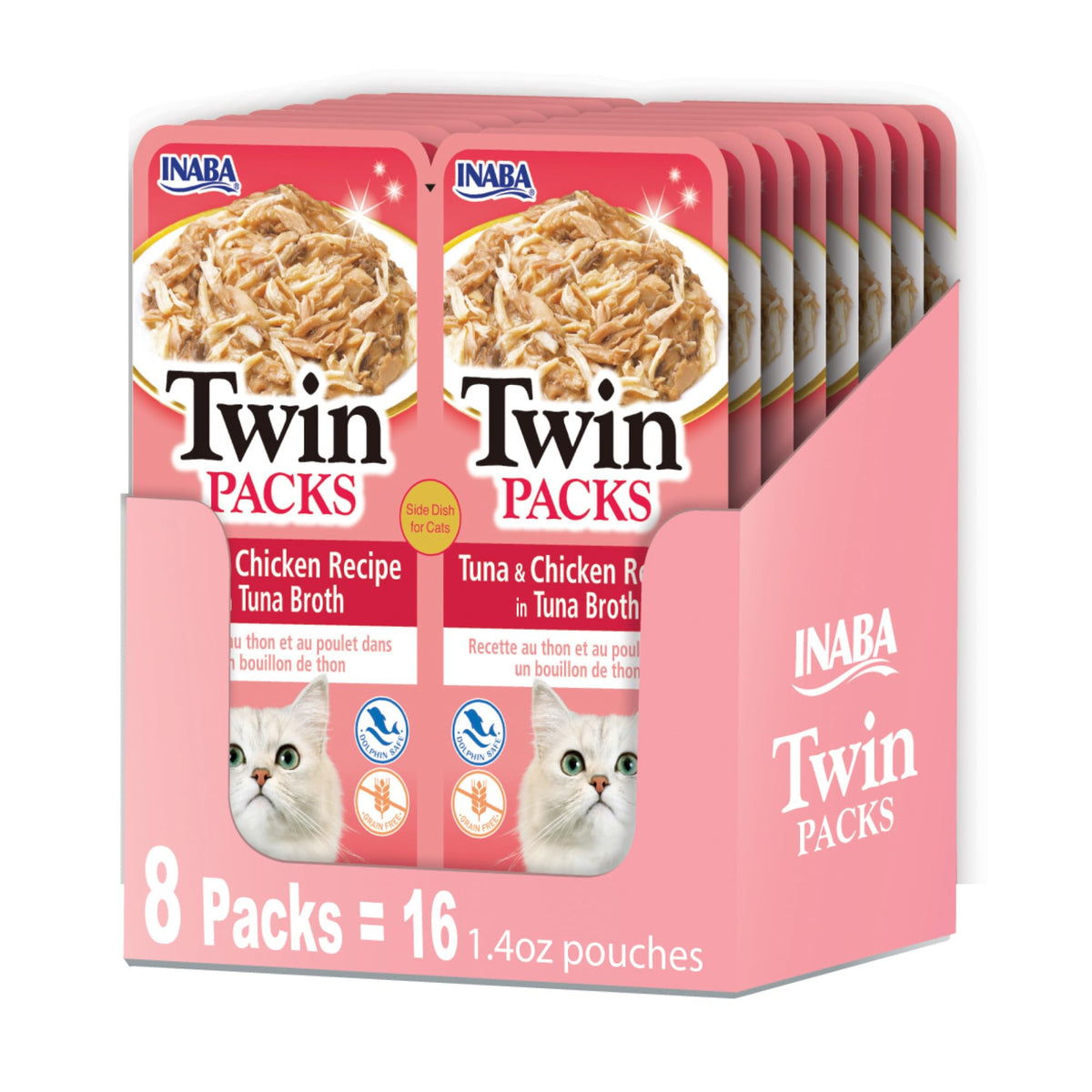 INABA paquets jumelés chat emballage double prêt à servir avec gelée bouillon