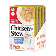 INABA poulet-thon ragoût chat — emballage prêt à offrir une variation de repas.