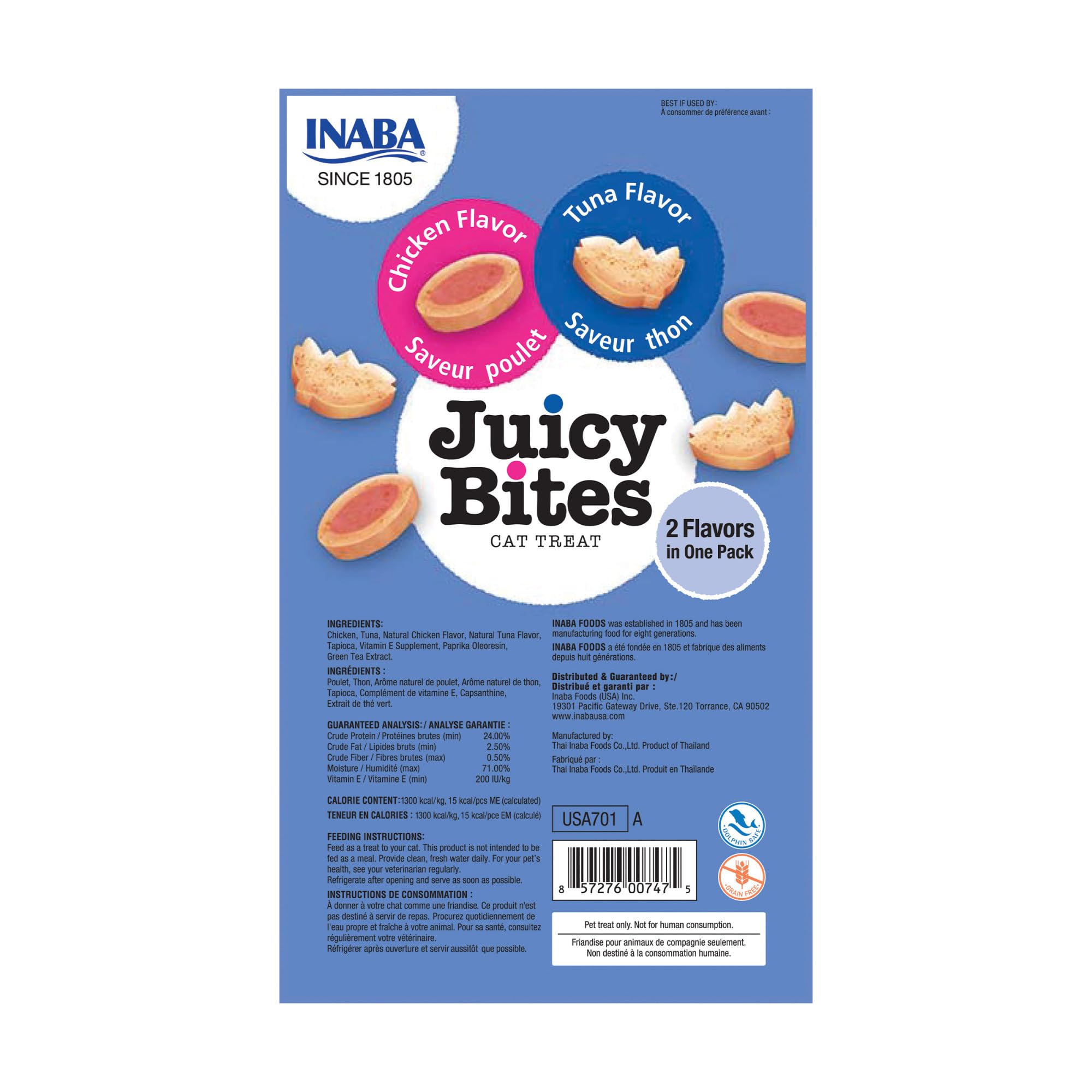 INABA sachets pratiques – trois portions par sachet