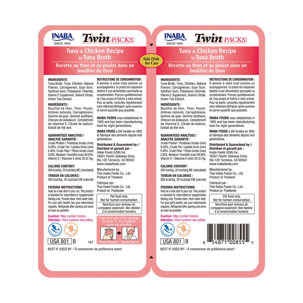 INABA Twin Packs : trois saveurs pour chats de tous âges et races.
