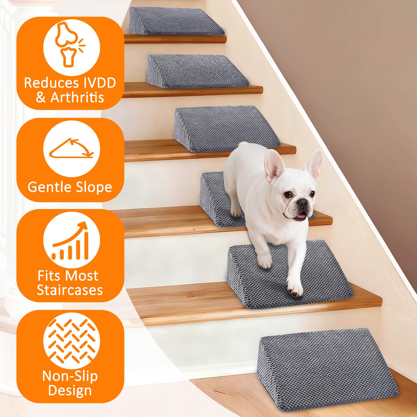 Housse lavable inanil pour rampe gris, nettoyage facile et hygiène