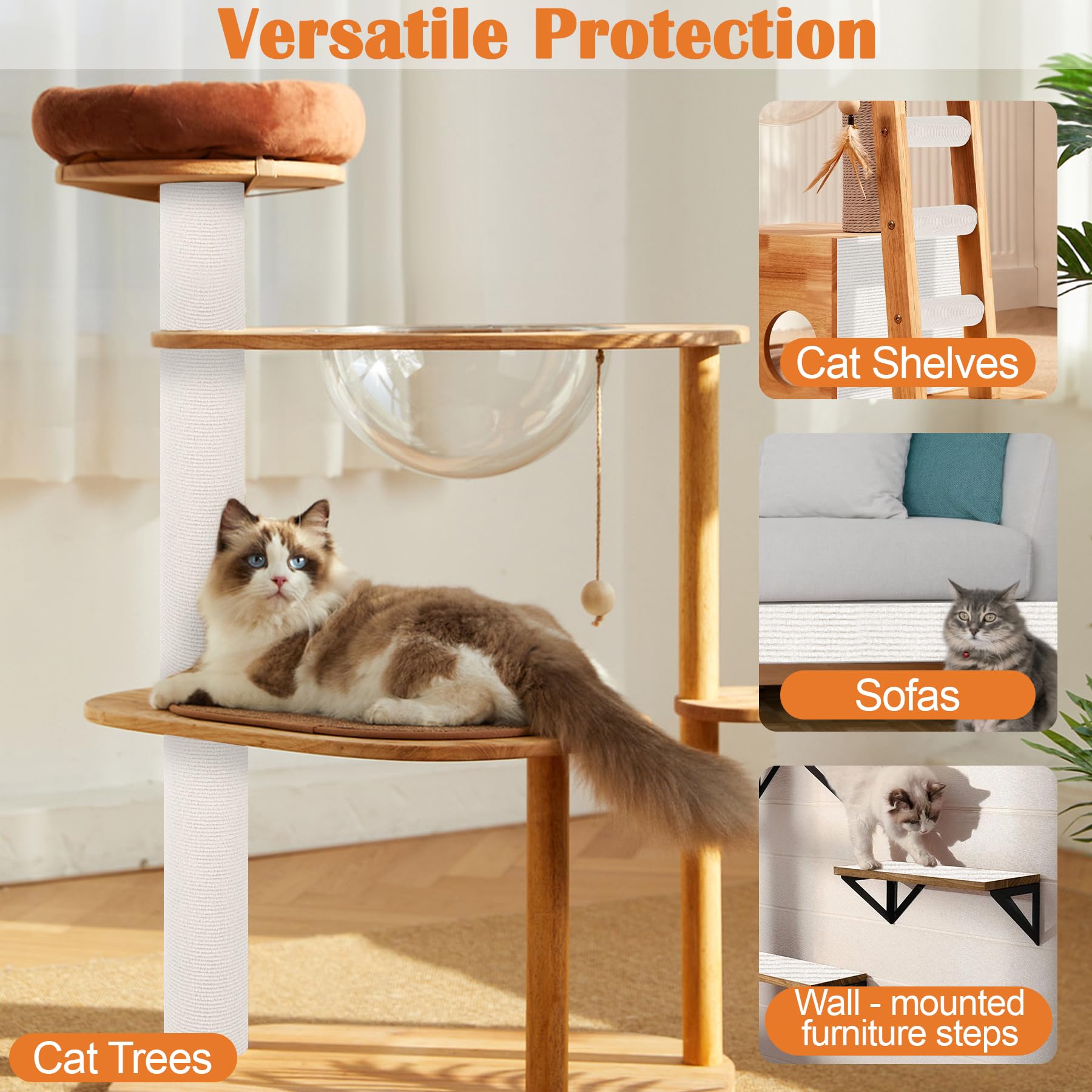 Inchoco protection meubles et arbres à chats, pratique.