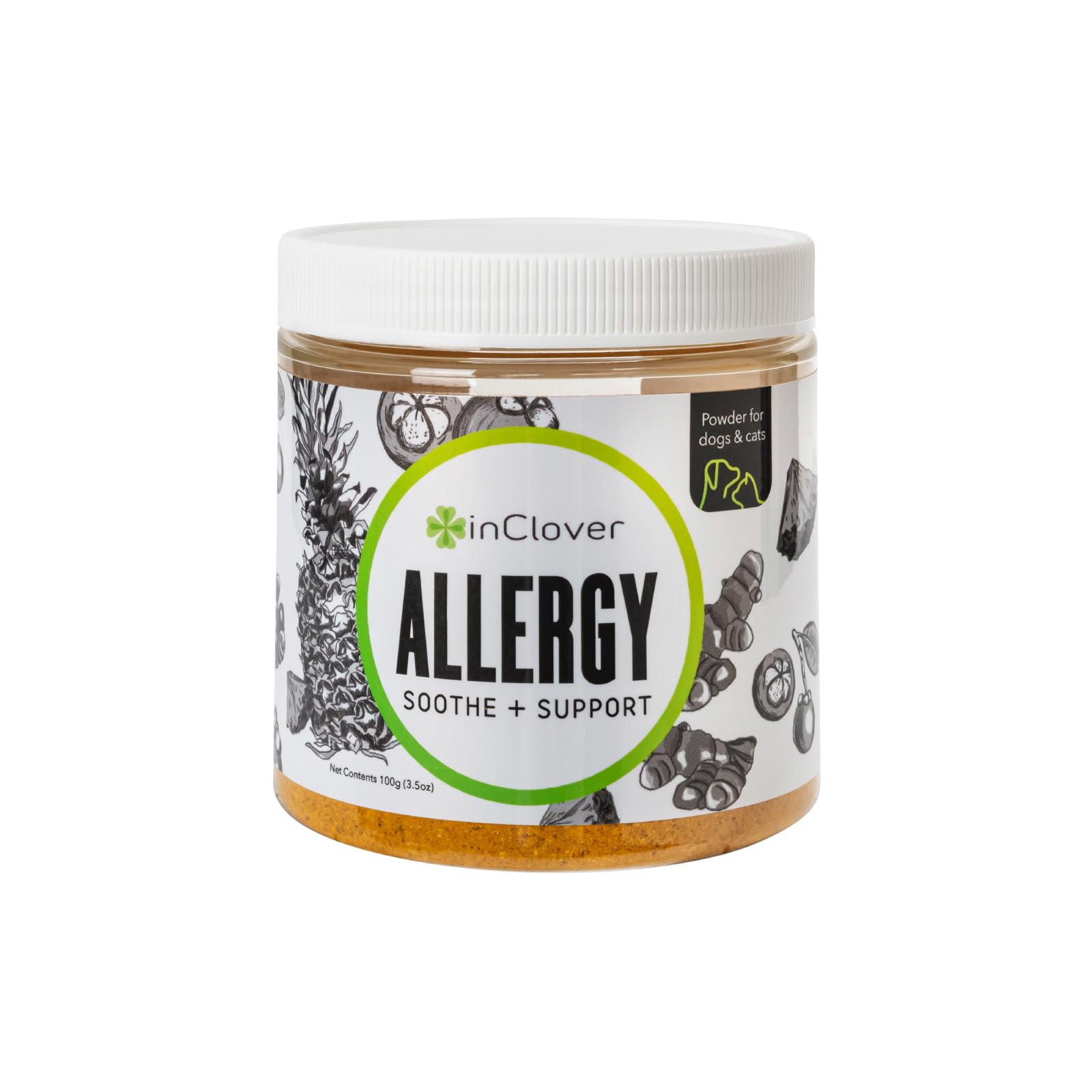 In Clover Allergy Relief poudre pour chat, facile a melanger au repas.