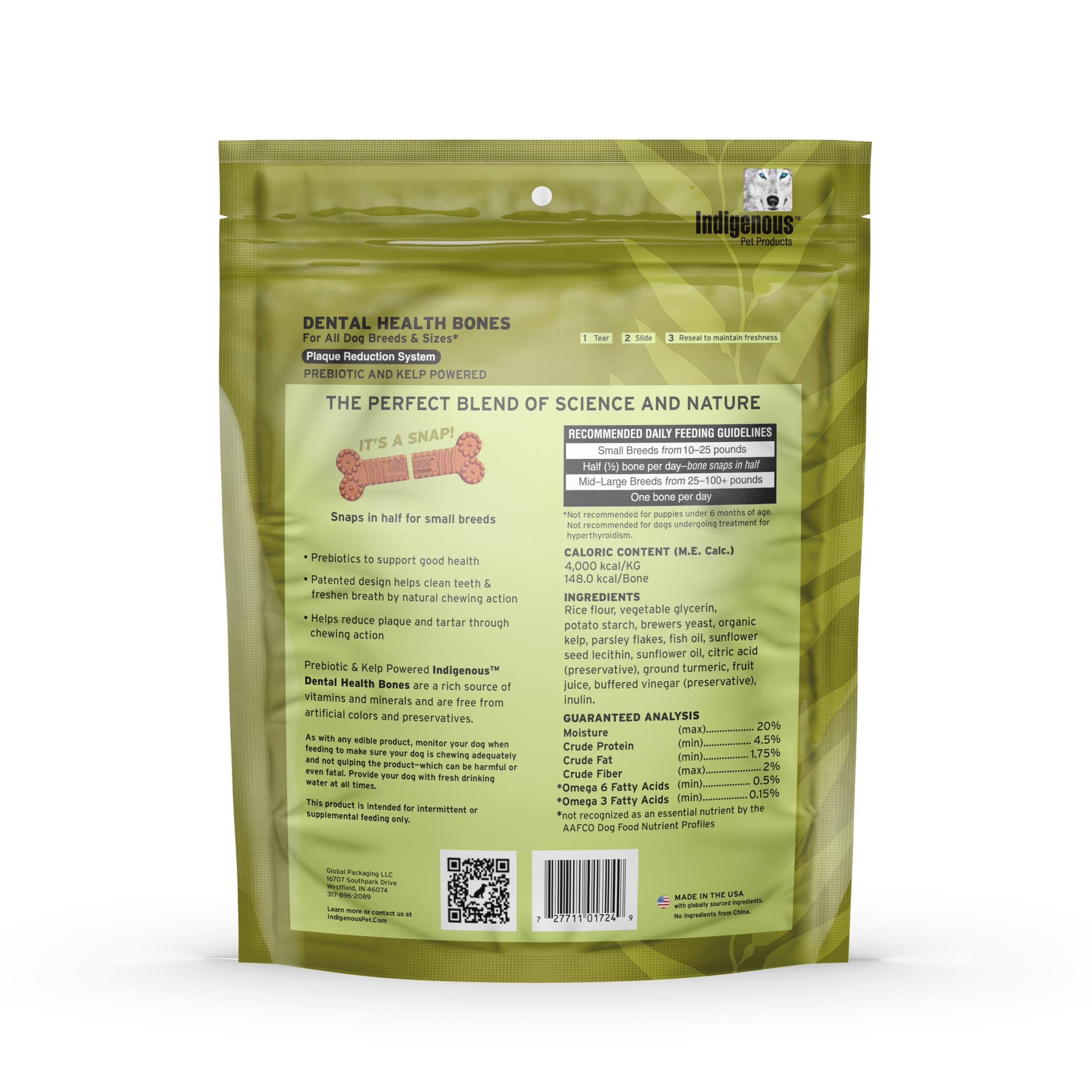 Indigenous Dental Health Bones texture grainfree : convient aux chiens sensibles.