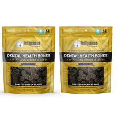 Indigenous os dentaires pour chien – poulet, lot de 2 paquets, soutien dentaire.
