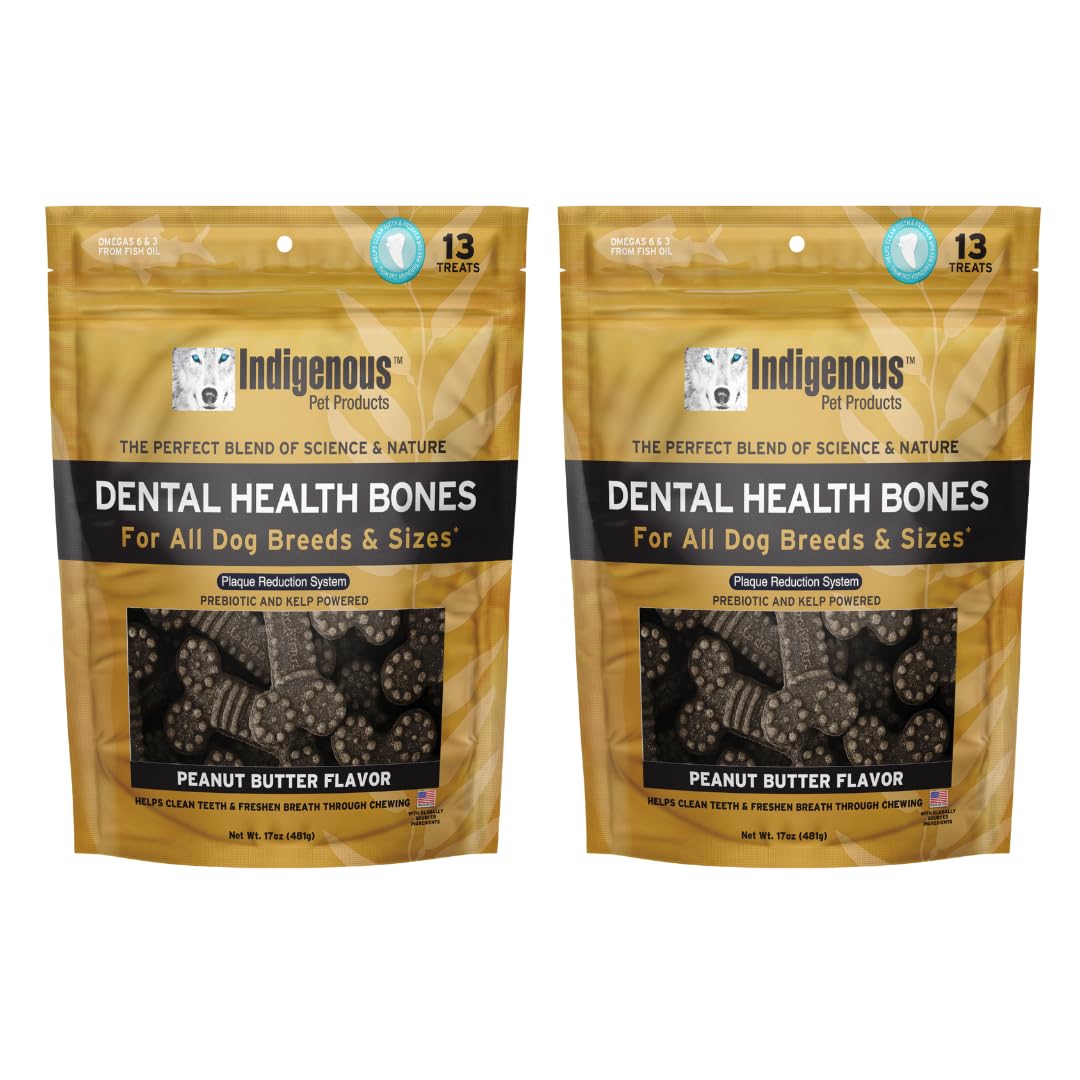 Indigenous os dentaires pour chiens – emballage 2 packs – haleine plus fraîche