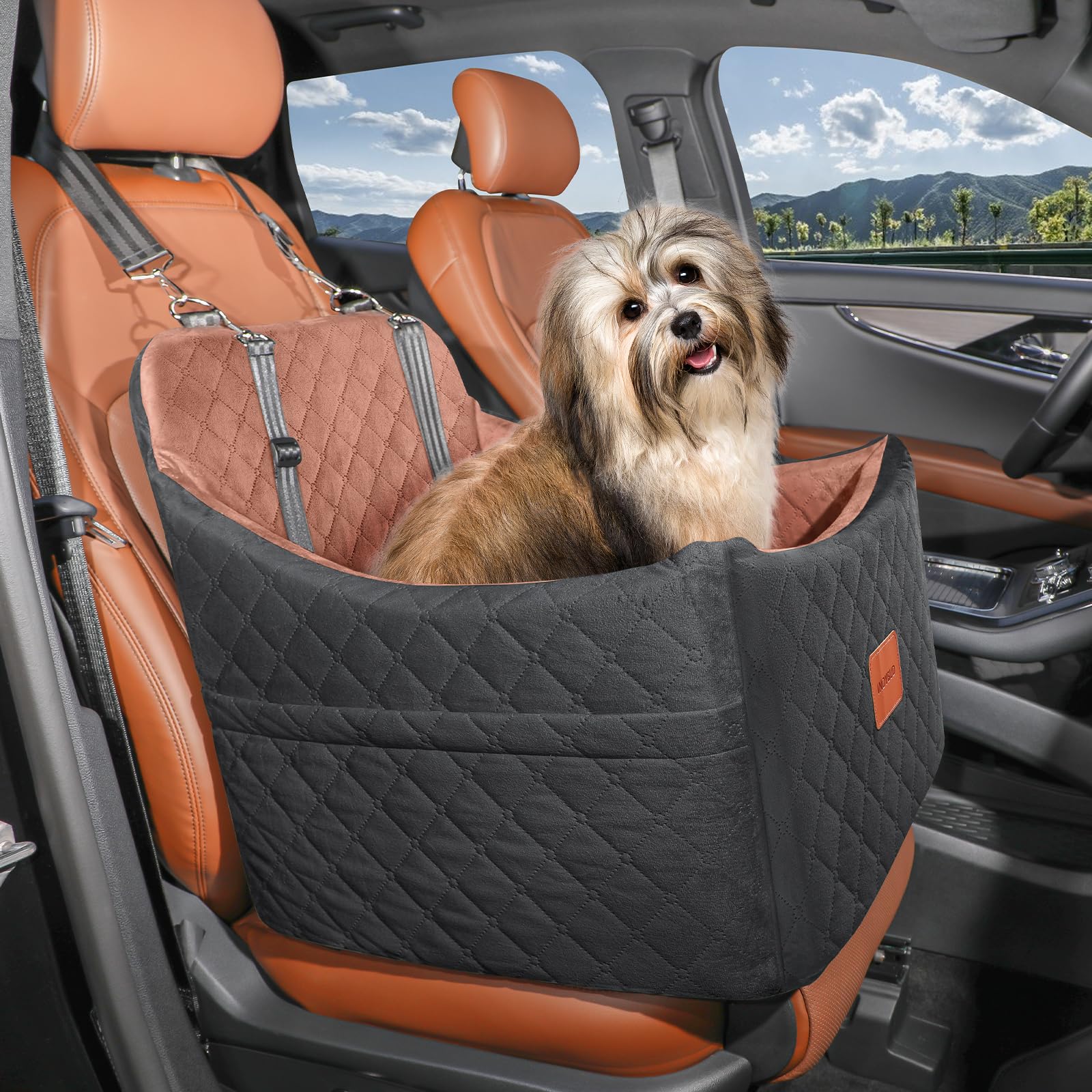 INDYBUD siège-auto chien elevation améliore la vue et peut réduire l’anxiété.