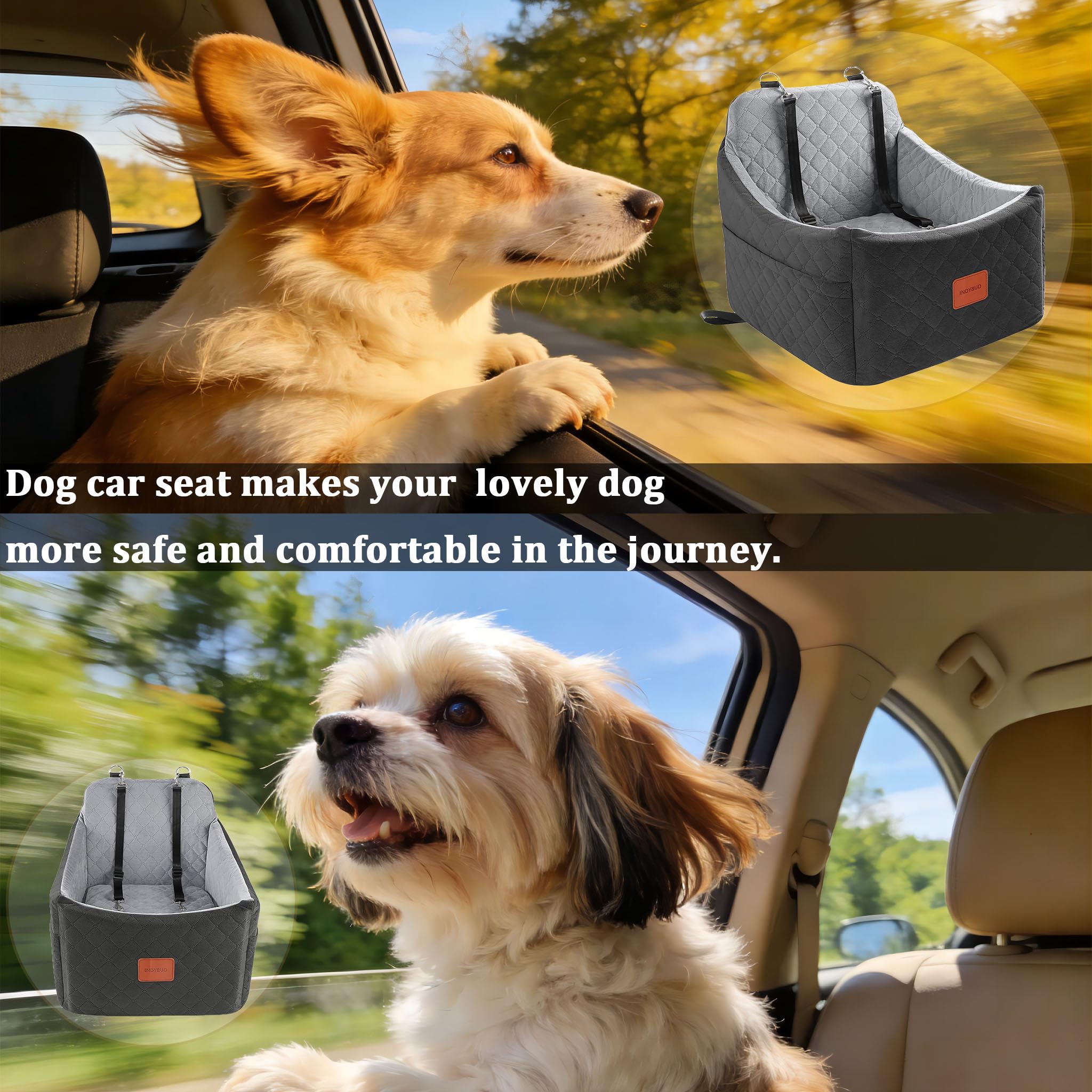 INDYBUD utilisation polyvalente: lit de chien à domicile, voyage et camping.