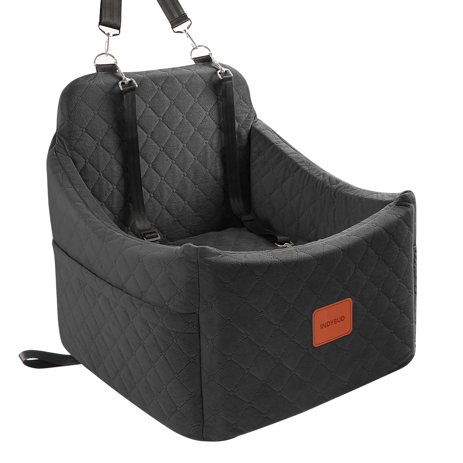 INDYBUD siège-voiture-chien-petit: siège surélevé pour meilleure vue et confort.