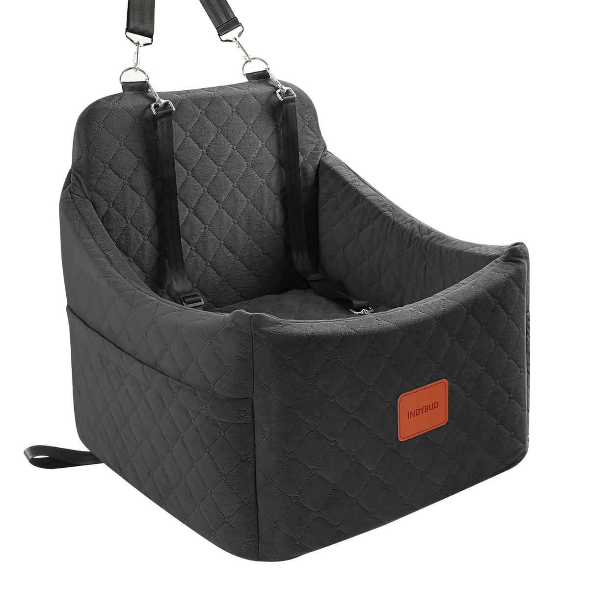 INDYBUD siège-voiture-chien-petit: siège surélevé pour meilleure vue et confort.