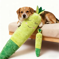 Jouet INEPEMU carotte verte grosse peluche pour chien, divertissement durable.