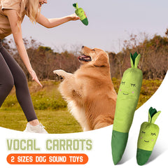 Jouet INEPEMU carotte verte petite peluche pour chien, taille adaptée.