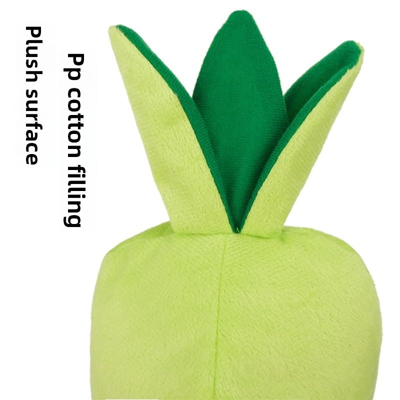 Peluches carotte verte INEPEMU, usage intérieur pour jeux quotidiens.