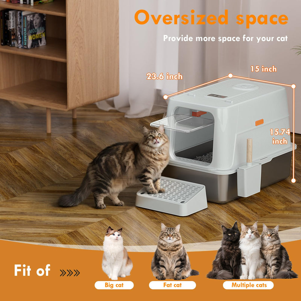 Infinitelife Litière XXL porte basculante et ouverture facile 135°