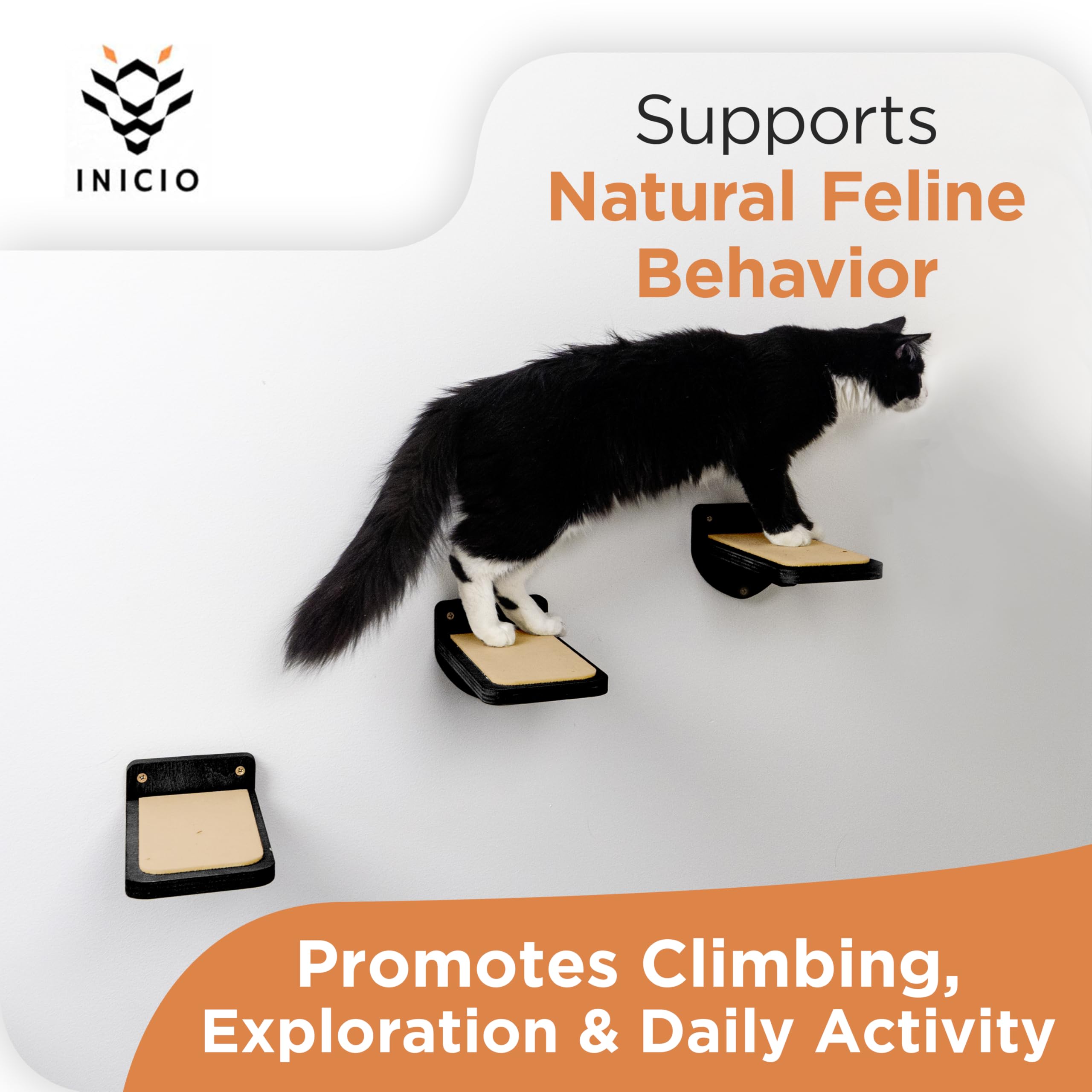 INICIO Cat Wall Steps: montage simple grâce aux fixations fournies.