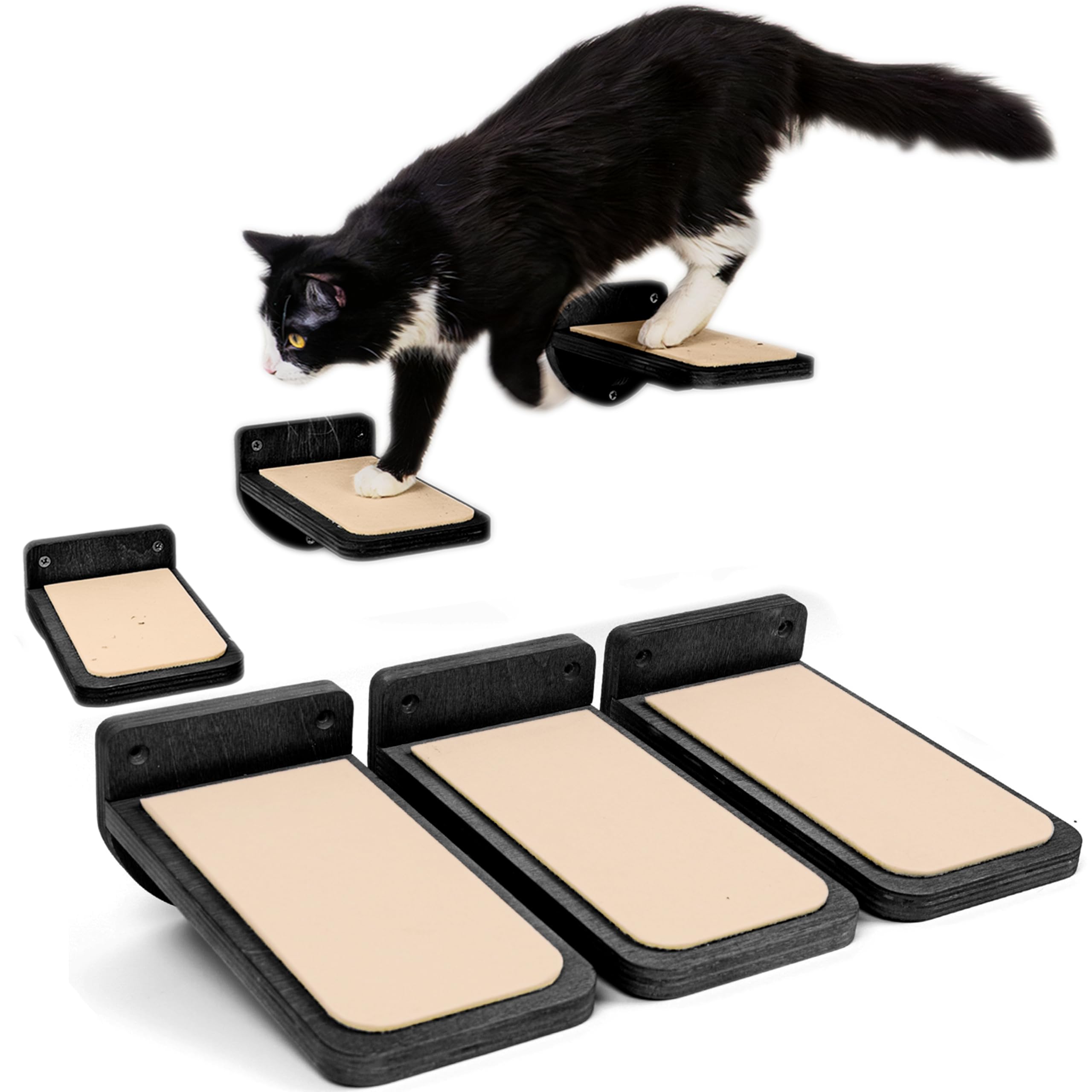 INICIO Cat Wall Steps: marche-pied mural pour chats avec 3 niveaux.