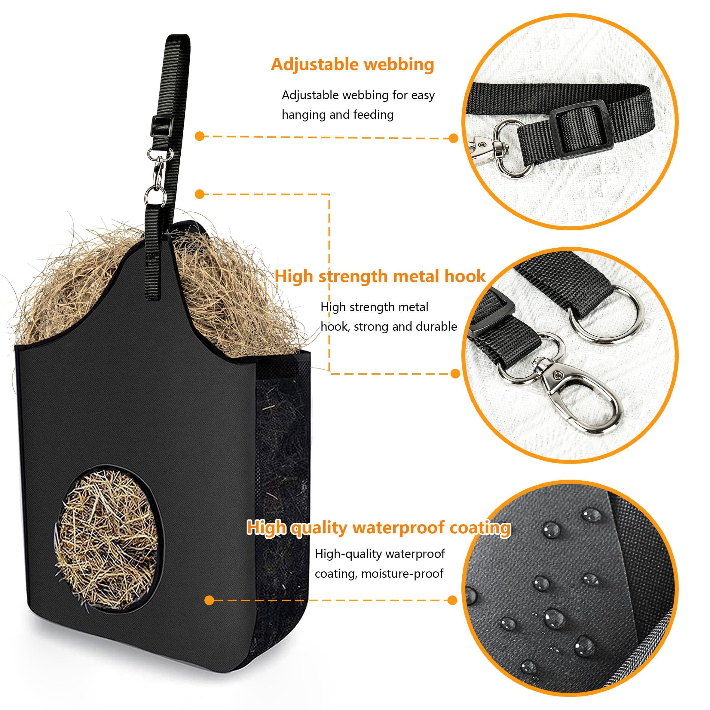 INKNOTE Hay Bag maille ventilée garde le foin sec